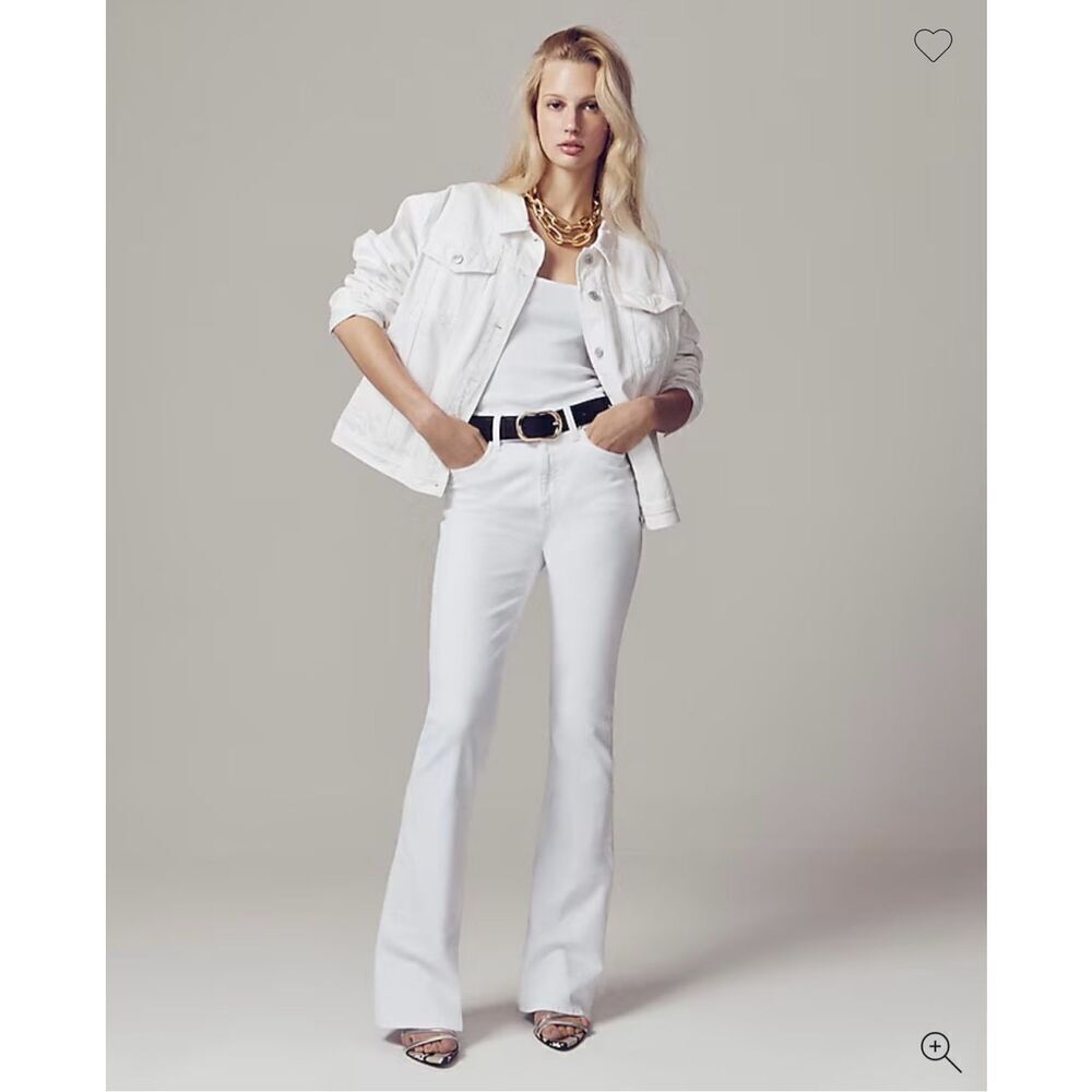 J. Crew Skinny flare bootcut jean in white wash White Denim pants Size 32 NWT